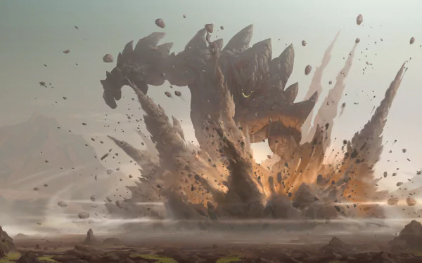Malphite (League of Legends) video game Legends of Runeterra HD Desktop Wallpaper | Background Image