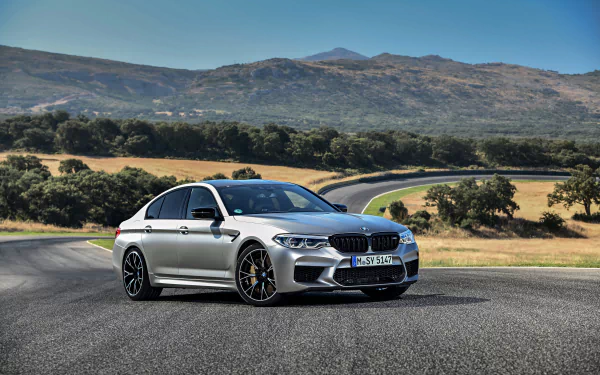 silver car vehicle BMW M5 Competition HD Desktop Wallpaper | Background Image