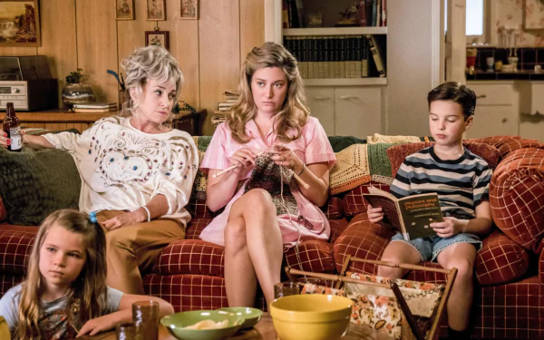 Constance Tucker Annie Potts Mary Cooper Zoe Perry Missy Cooper Raegan Revord Sheldon Cooper Iain Armitage TV Show Young Sheldon HD Desktop Wallpaper | Background Image