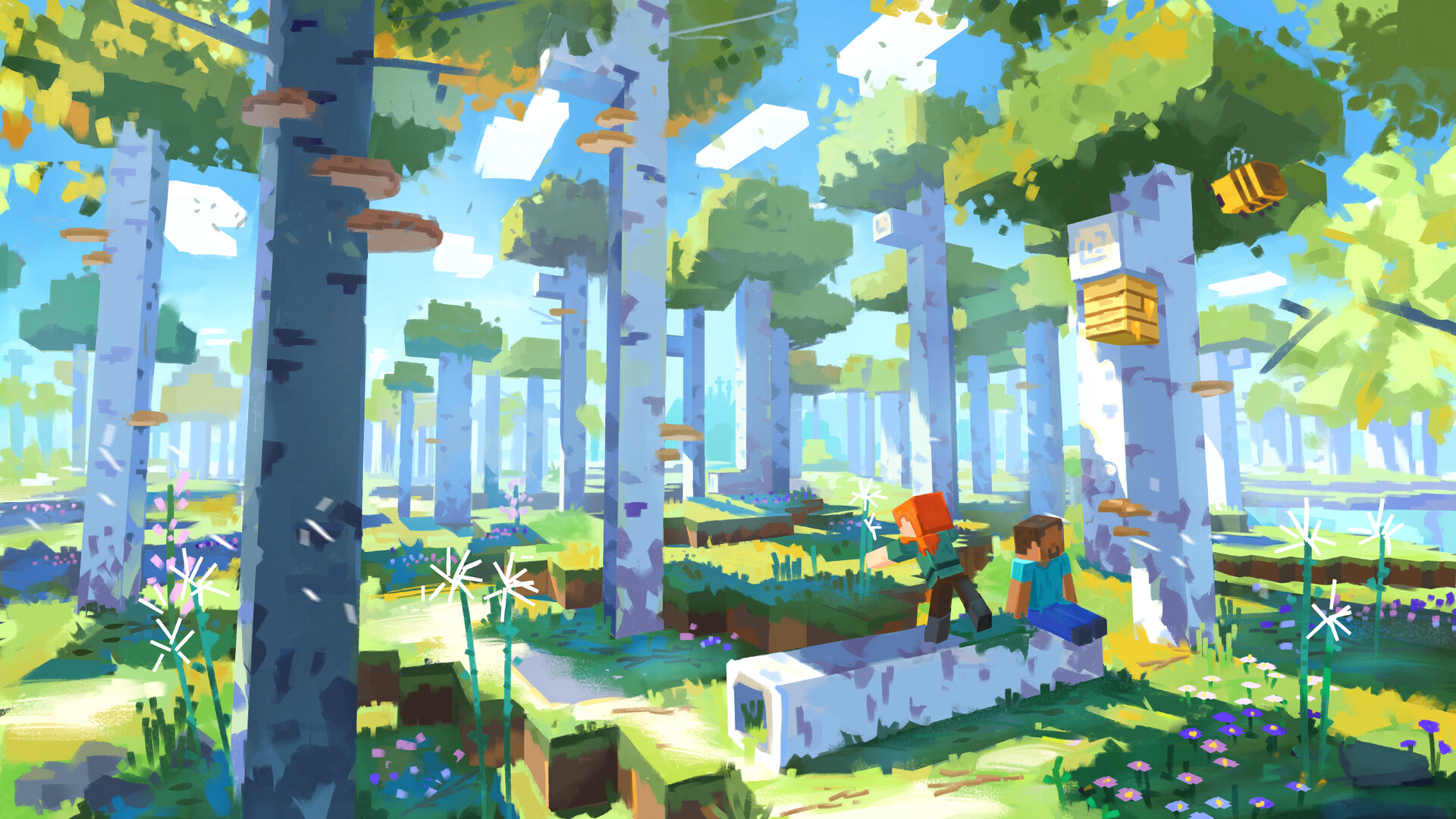 Minecraft Forest Adventure HD Wallpaper Minecraft Forest Adventure HD Wallpaper