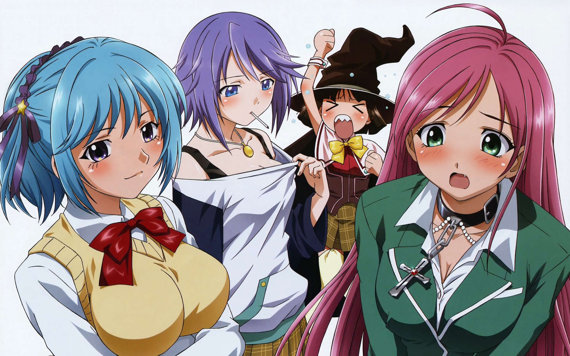 Rosario + Vampire anime artwork featuring captivating characters.