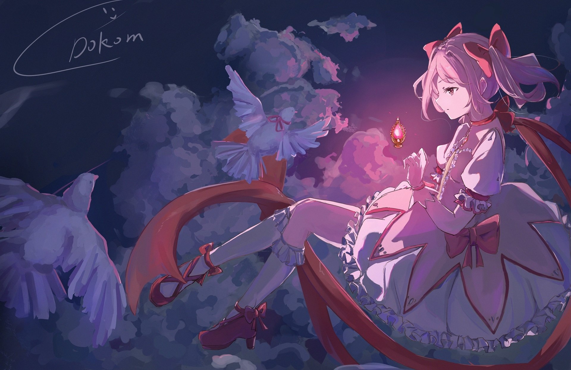 Download Bird Madoka Kaname Anime Puella Magi Madoka Magica Anime Bird HD Wallpaper