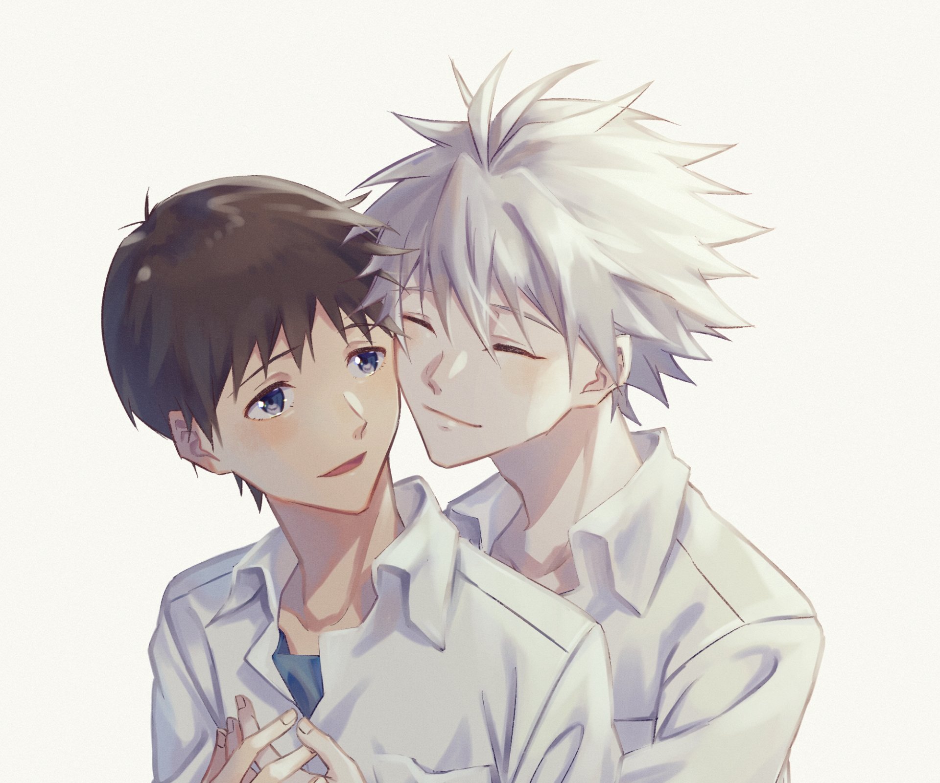 Neon Genesis Evangelion Kaworu Nagisa And Shinji Ikari