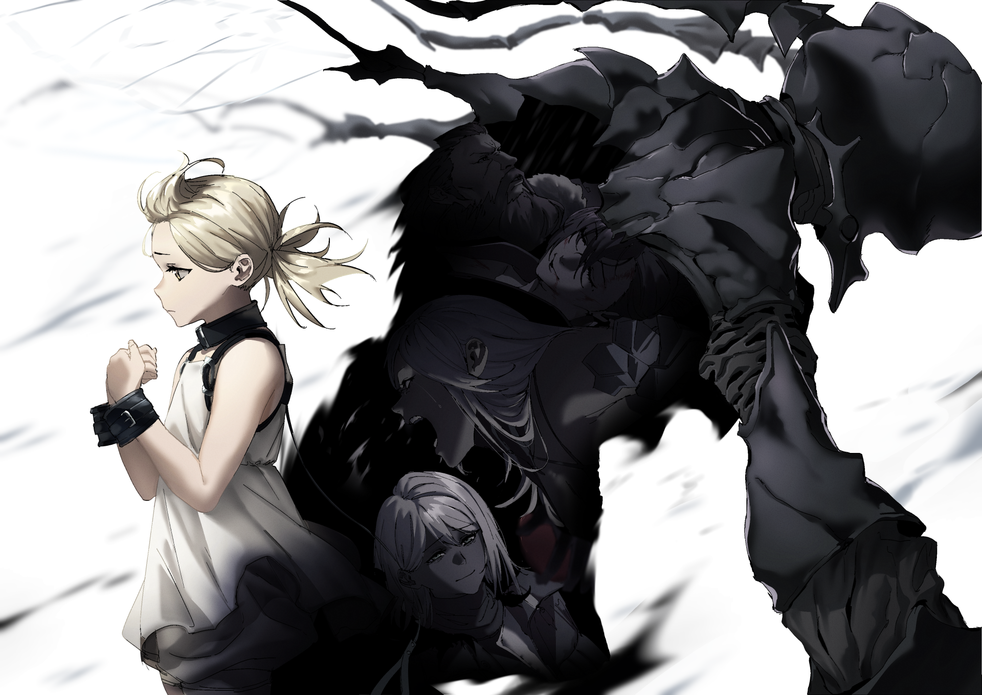 Download Kuroki Kaibutsu Fio (Nier) Video Game NieR Re[in]carnation 4k Ultra HD Wallpaper