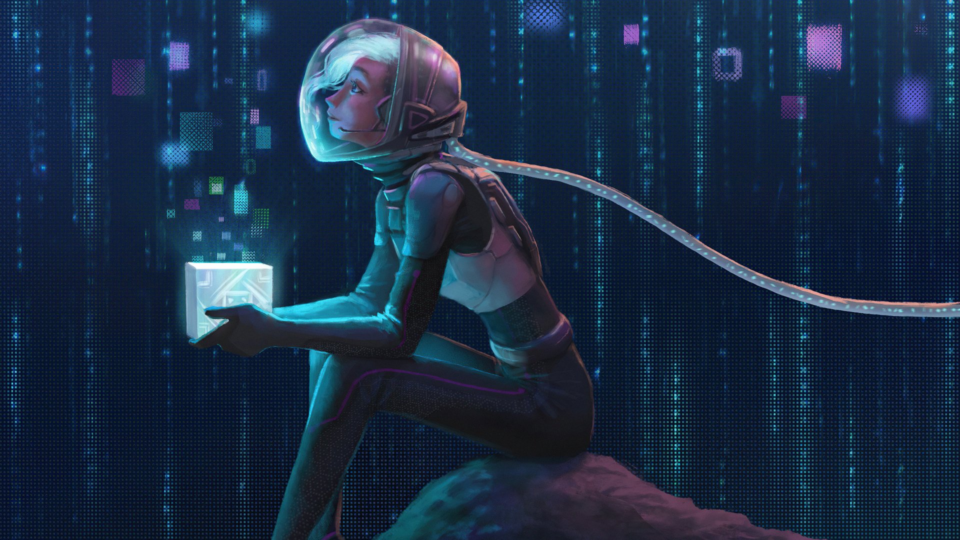 Download Space Suit Sci Fi Woman 4k Ultra HD Wallpaper by Masae Seki