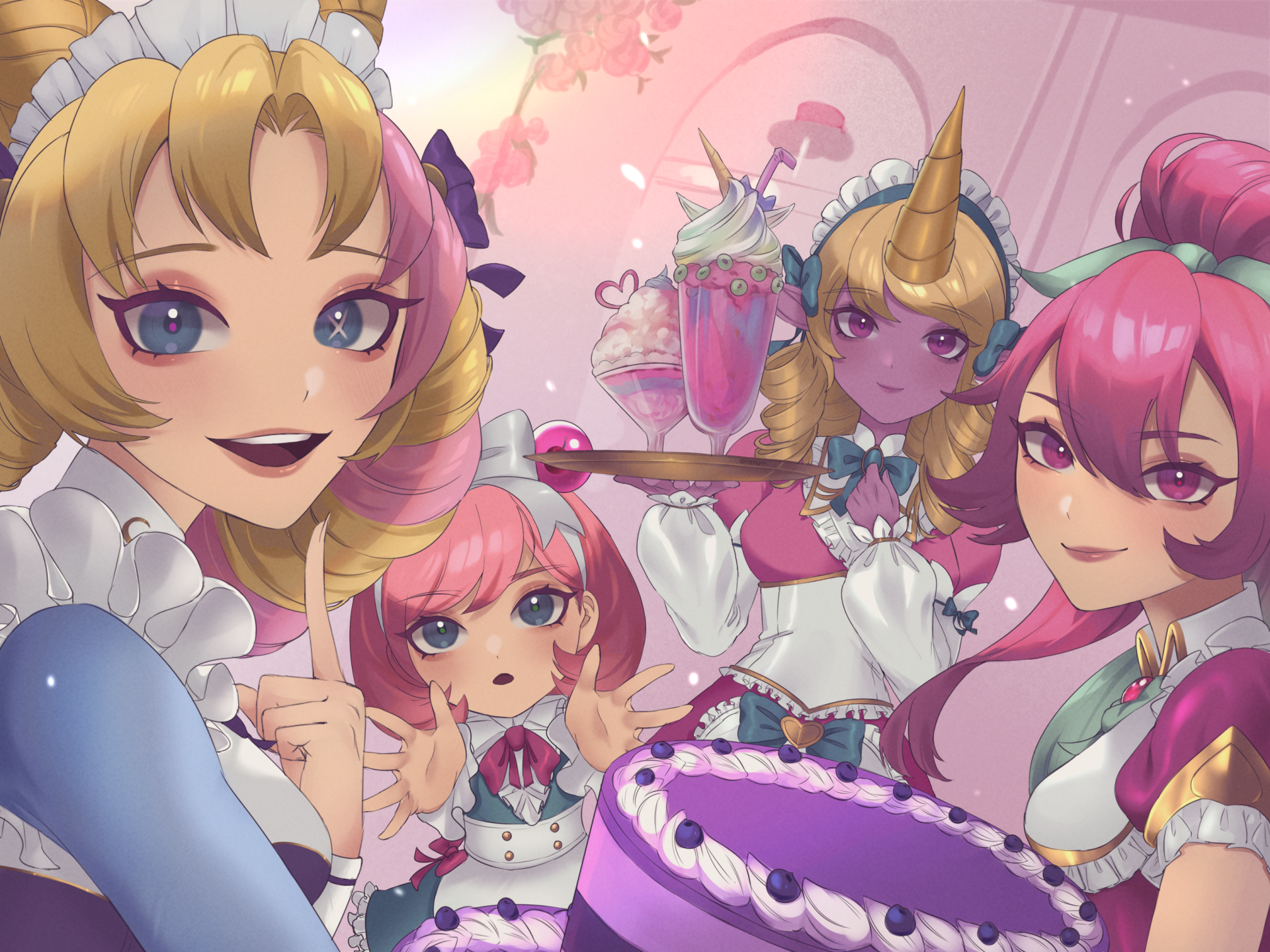 Download Sivir (League Of Legends) Soraka (League Of Legends) Gwen (League Of Legends) Annie (League Of Legends) Video Game League Of Legends HD Wallpaper