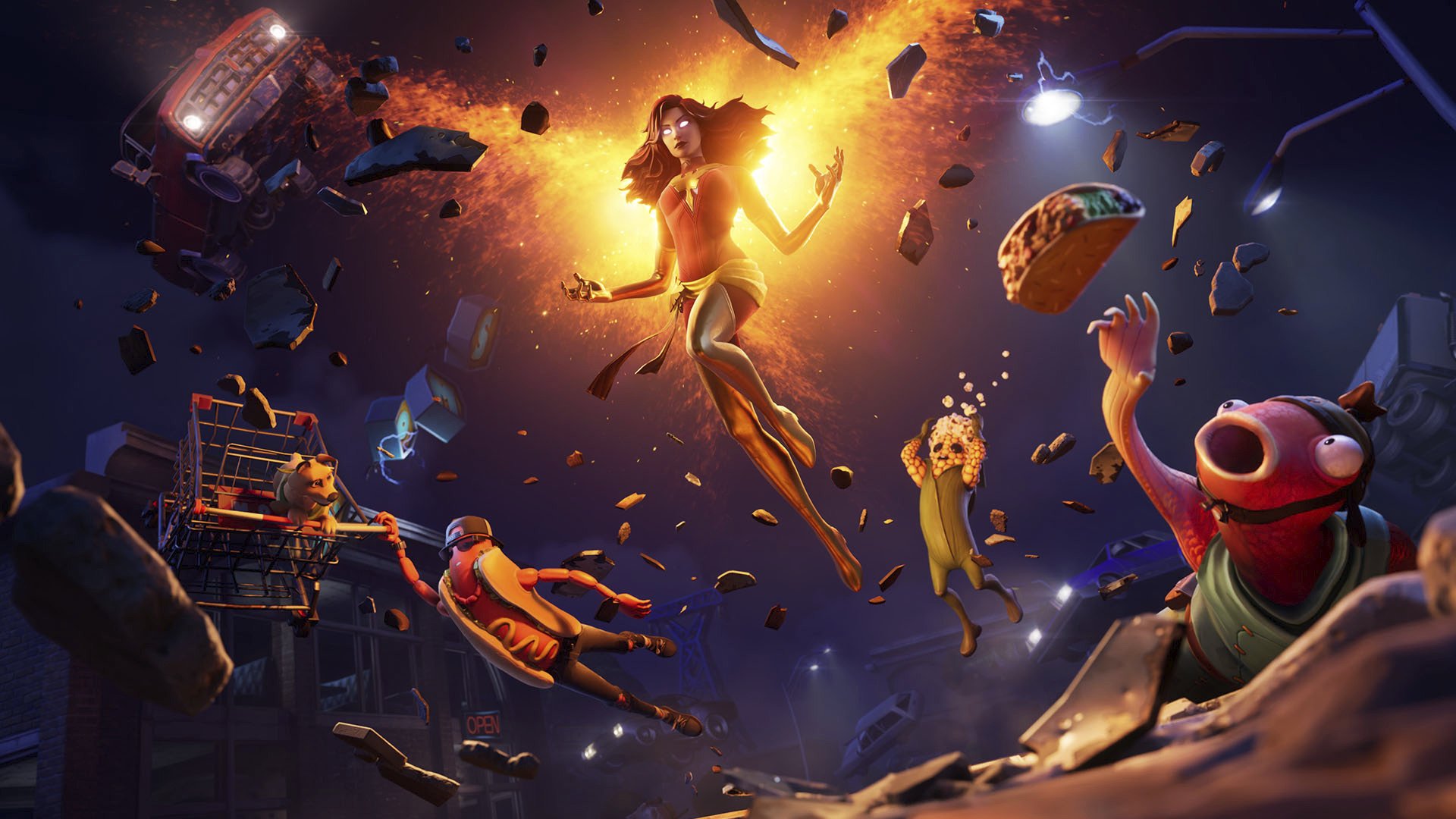 Download Dark Phoenix Phoenix (Marvel Comics) Jean Grey Video Game Fortnite HD Wallpaper