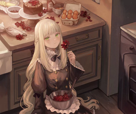 cooking Anime girl anime girl HD Desktop Wallpaper | Background Image