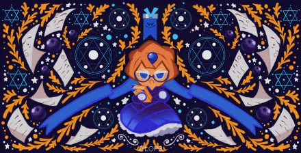 Blueberry Pie Cookie (Cookie Run) video game Cookie Run: OvenBreak HD Desktop Wallpaper | Background Image