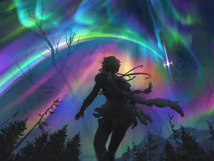 aurora borealis night man made Magic: The Gathering HD Desktop Wallpaper | Background Image