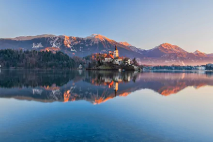 lake bled Slovenia church lake religious Assumption of Mary Church HD Desktop Wallpaper | Background Image