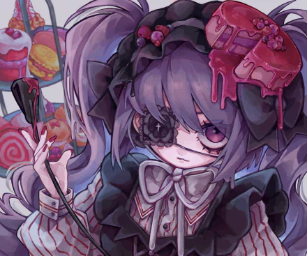 eye patch Anime girl anime girl HD Desktop Wallpaper | Background Image