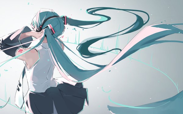 Anime Vocaloid Hatsune Miku Long Hair HD Wallpaper | Background Image