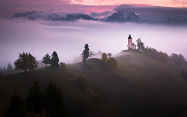 Religious Church Churches Fog HD Wallpaper | Background Image