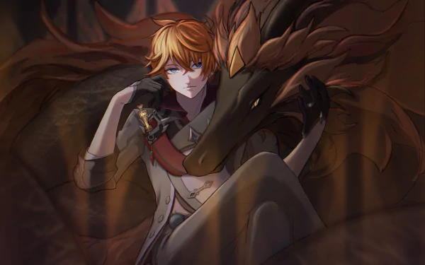 Tartaglia Childe (Genshin Impact) Rex Lapis video game Genshin Impact HD Desktop Wallpaper | Background Image