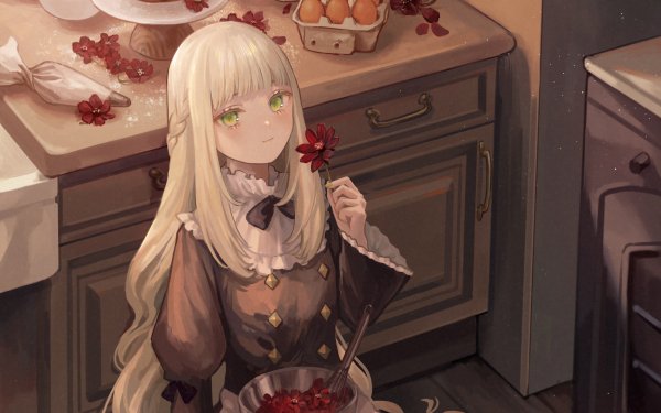 Anime Girl Cooking HD Wallpaper | Background Image