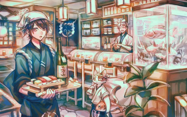 Anime Boy Sushi HD Wallpaper | Background Image
