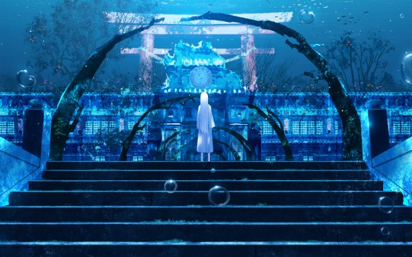 Anime Girl Underwater HD Wallpaper | Background Image