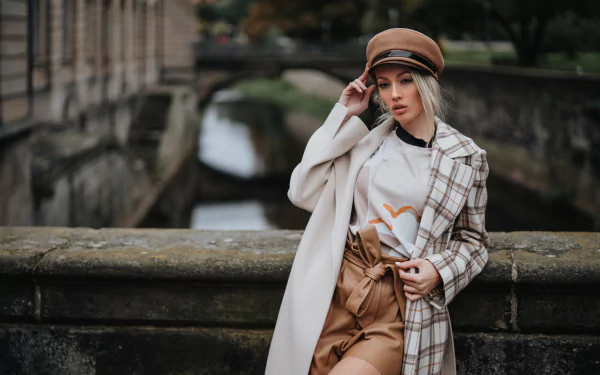 hat woman model HD Desktop Wallpaper | Background Image