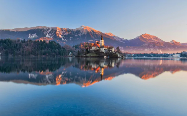 lake bled Slovenia church lake religious Assumption of Mary Church HD Desktop Wallpaper | Background Image