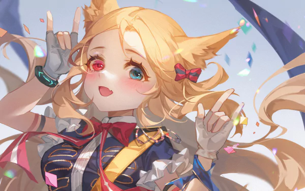 animal ears heterochromia Archetto (Arknights) video game Arknights HD Desktop Wallpaper | Background Image