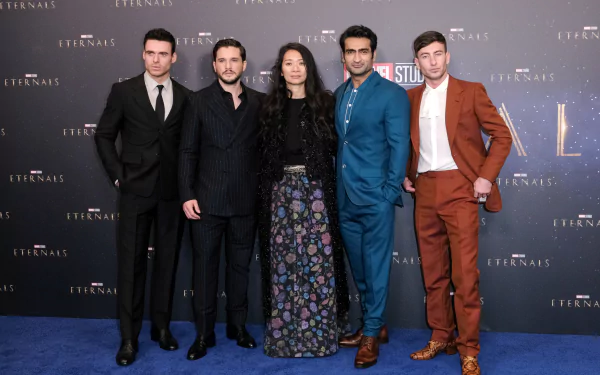Barry Keoghan Kumail Nanjiani Chloé Zhao Kit Harington Richard Madden movie Eternals HD Desktop Wallpaper | Background Image