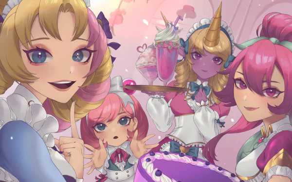 Sivir (League Of Legends) Soraka (League Of Legends) Gwen (League Of Legends) Annie (League Of Legends) video game League Of Legends HD Desktop Wallpaper | Background Image