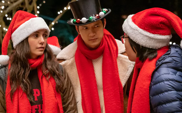 Nina Dobrev Jimmy O. Yang movie Love Hard HD Desktop Wallpaper | Background Image