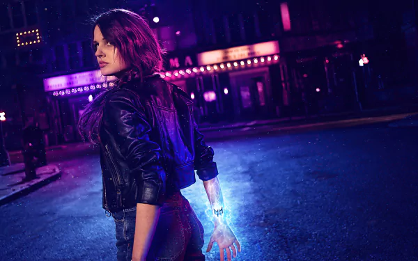 manipulation leather jacket woman model HD Desktop Wallpaper | Background Image