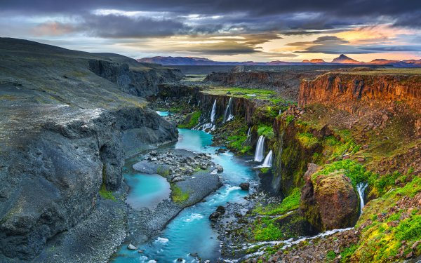 Earth Canyon Canyons Nature Iceland River HD Wallpaper | Background Image