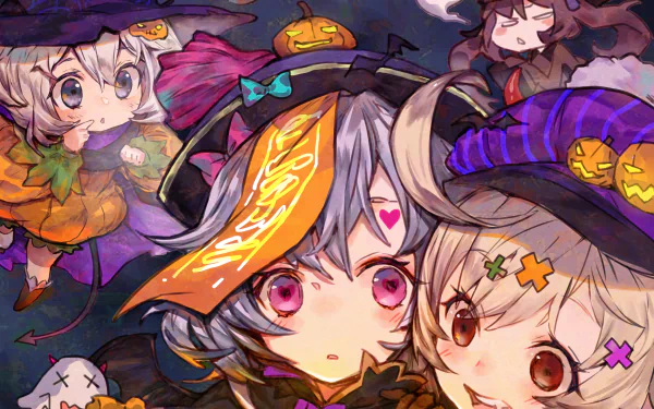 Hilichurl (Genshin Impact) Qiqi (Genshin Impact) Paimon (Genshin Impact) Klee (Genshin Impact) Hu Tao video game Genshin Impact HD Desktop Wallpaper | Background Image