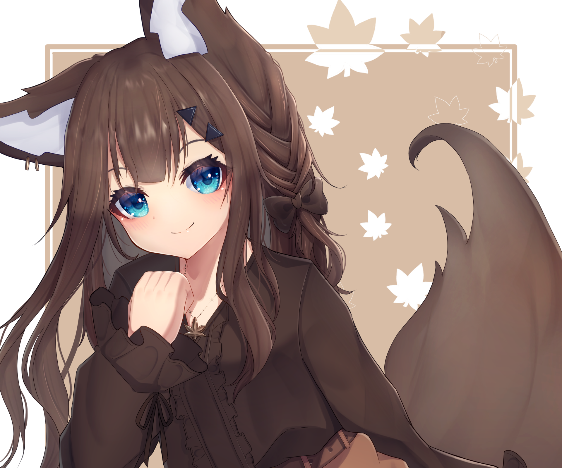 Download Brown Hair Animal Ears Anime Girl Anime Girl HD Wallpaper by ひなた
