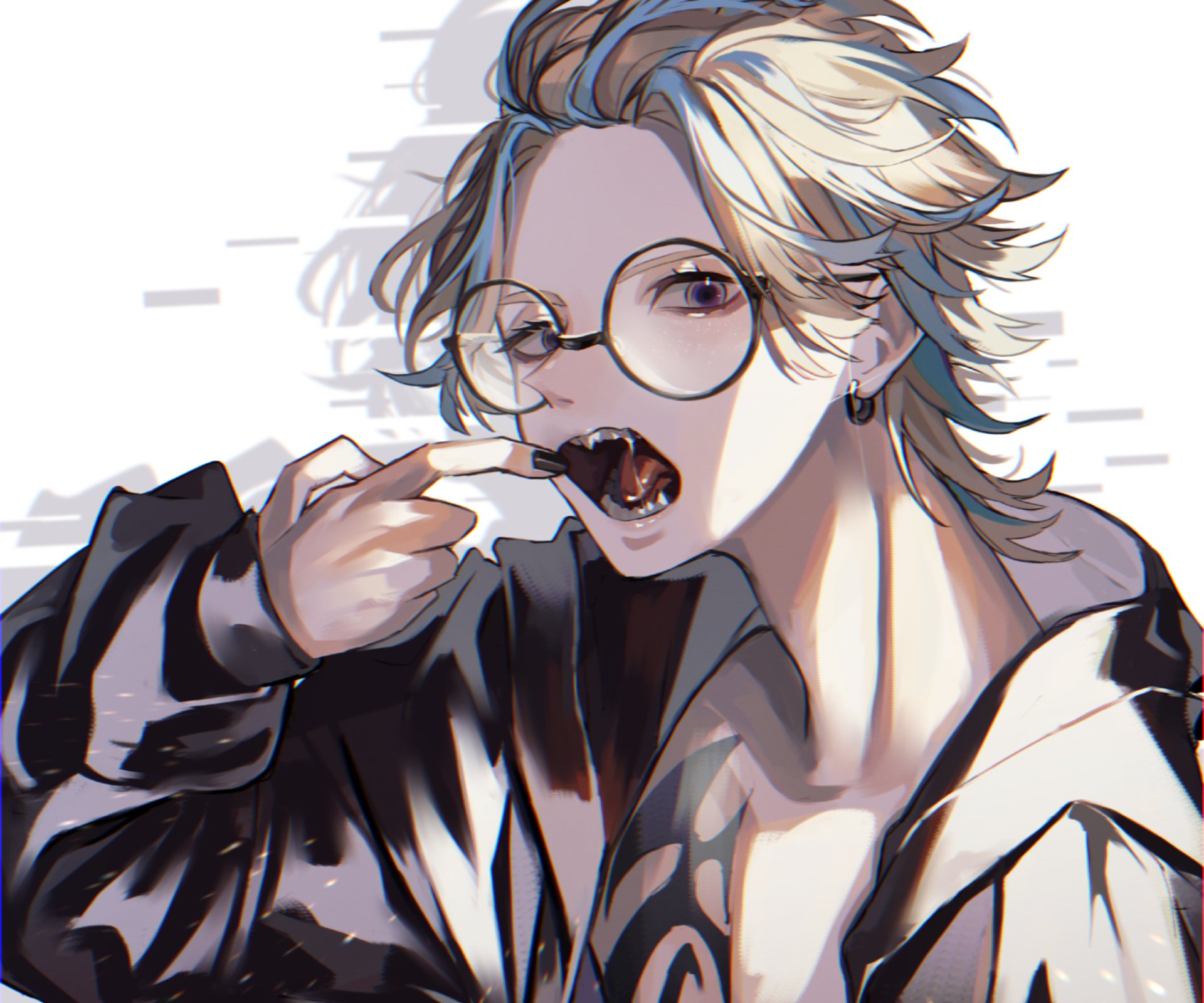 HD anime desktop wallpaper featuring Rindo Haitani from Tokyo Revengers with glasses and a confident expression.