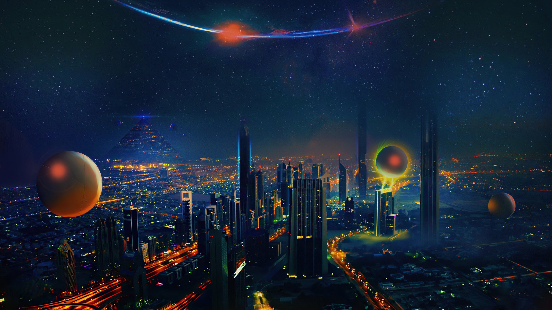Download Futuristic Cityscape Sci Fi City Sci Fi City Futuristic City 4k Ultra HD Wallpaper by annemaria48