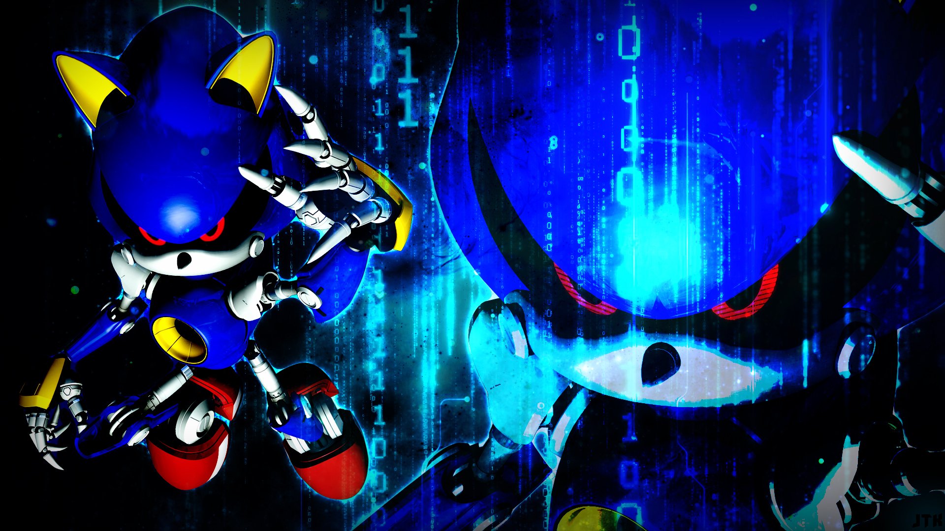 Download Dark Purple Metal Sonic Art Wallpaper