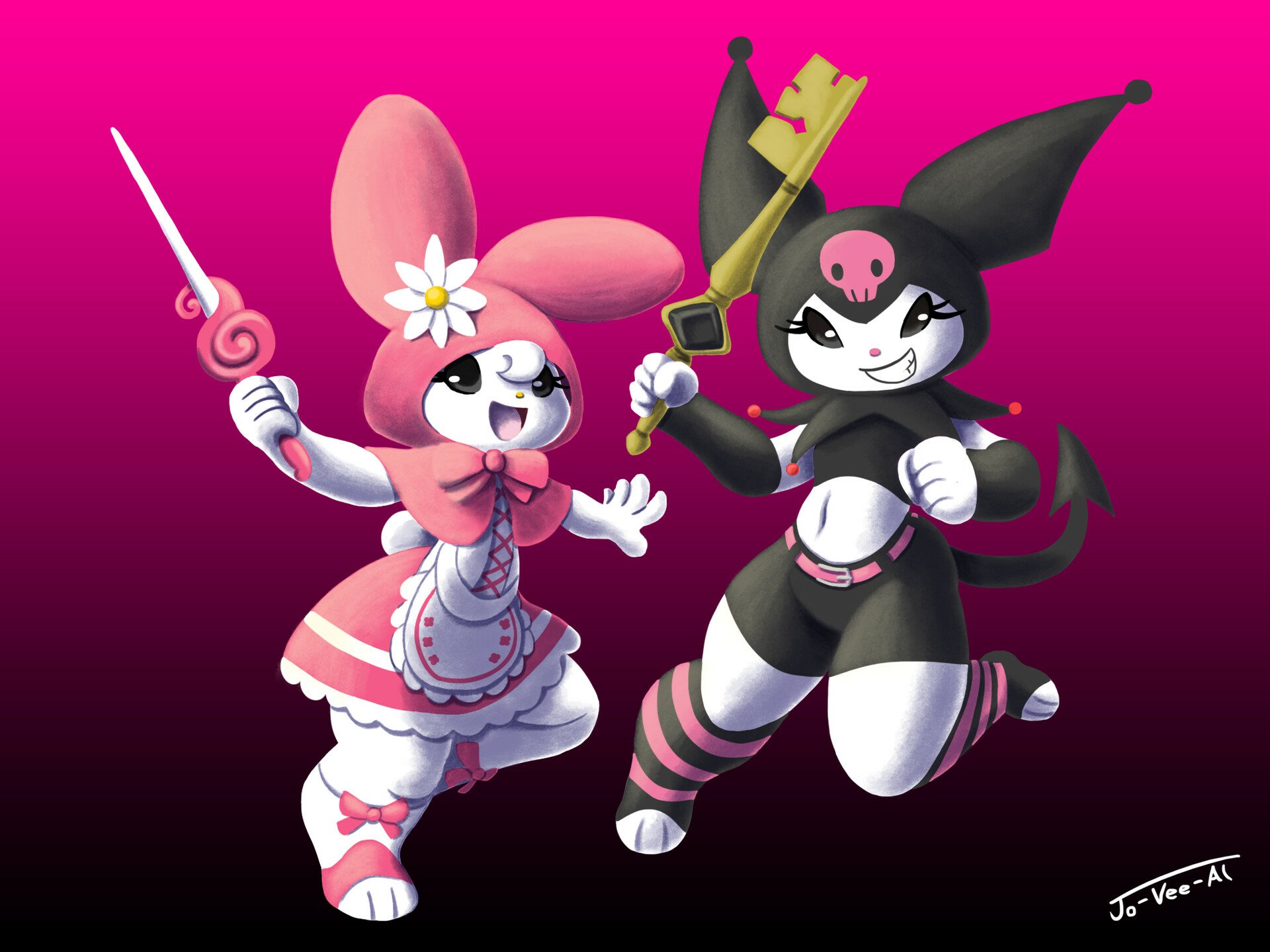 Kuromi And Melody Wallpapers  Wallpaper Cave