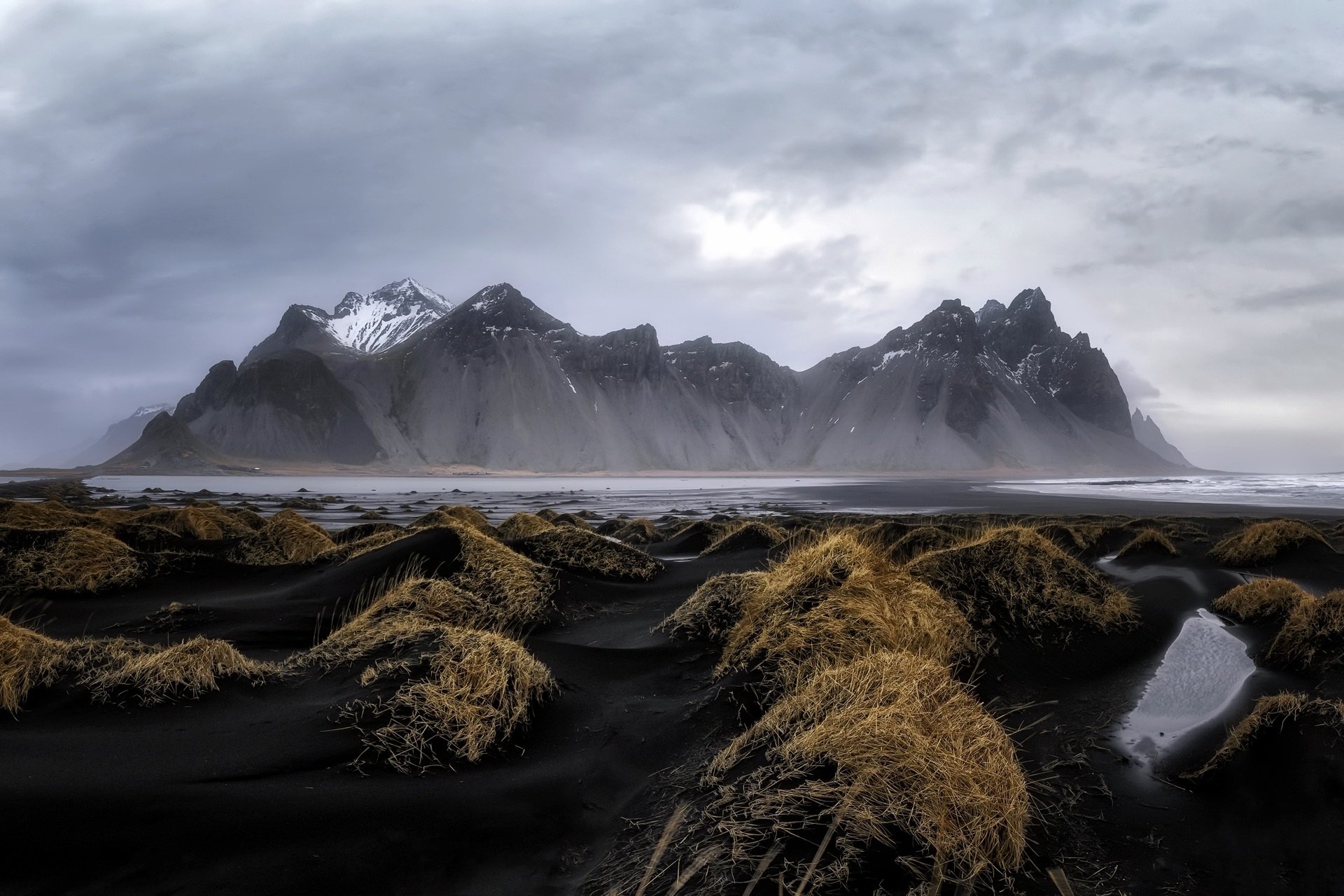 Download Iceland Nature Vestrahorn HD Wallpaper