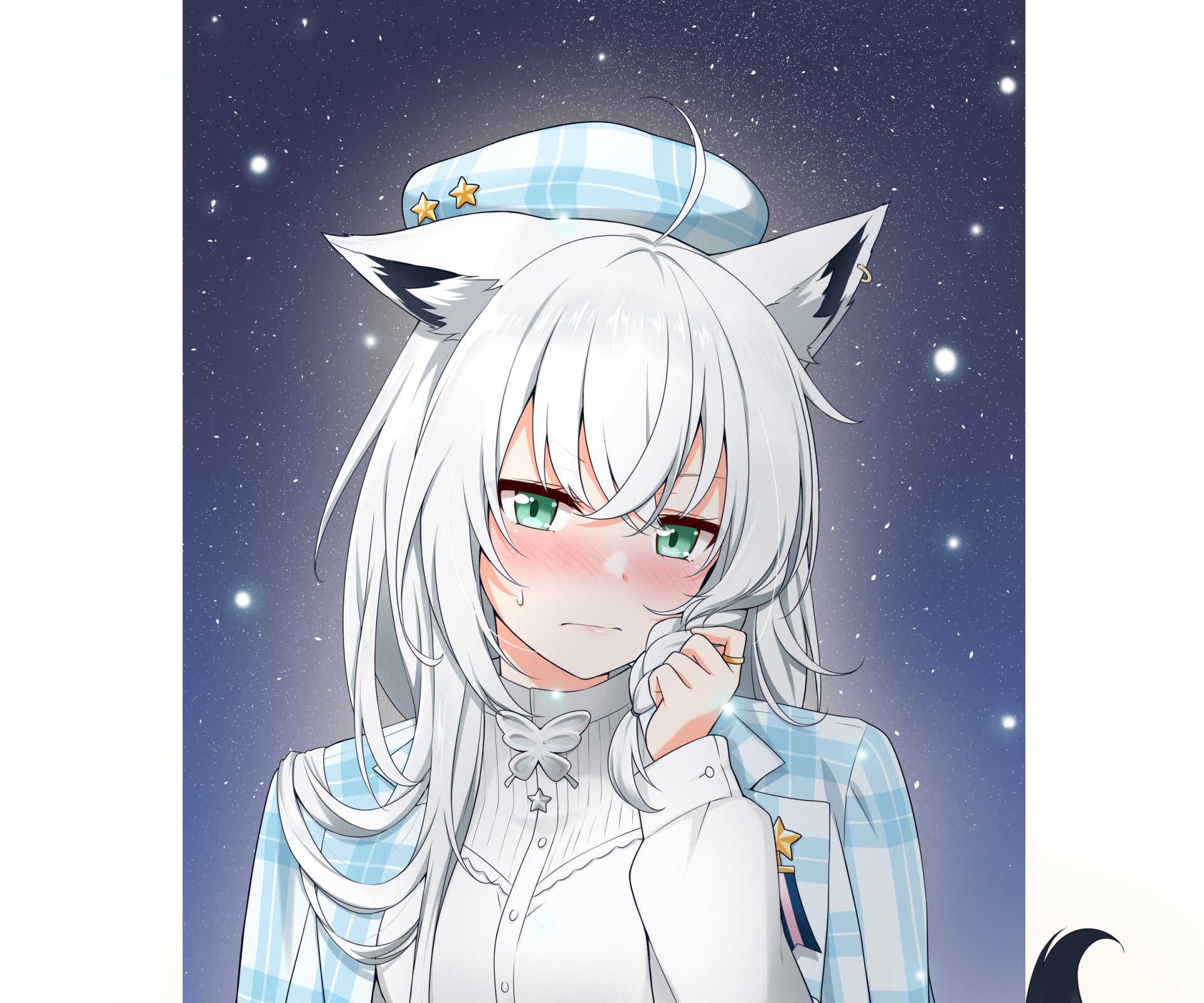 Download Hololive Shirakami Fubuki Anime Virtual Youtuber HD Wallpaper