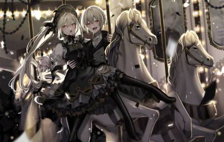 Carrousel Anime girl anime girl HD Desktop Wallpaper | Background Image