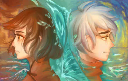 Anime Big Fish & Begonia HD Desktop Wallpaper | Background Image