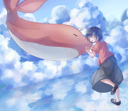 Anime Big Fish & Begonia HD Desktop Wallpaper | Background Image