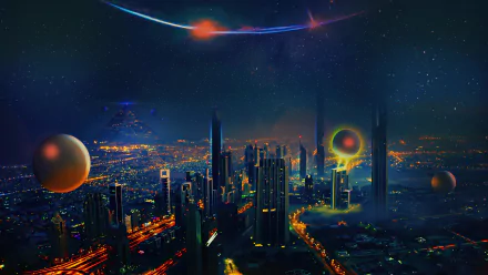 futuristic cityscape Sci Fi city sci fi city futuristic city HD Desktop Wallpaper | Background Image