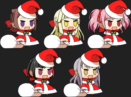 santa hat Anime Padoru HD Desktop Wallpaper | Background Image