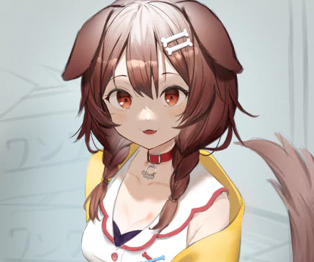 hololive Inugami Korone Anime Virtual Youtuber HD Desktop Wallpaper | Background Image