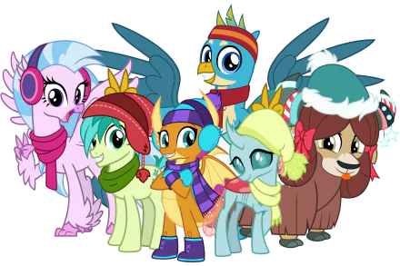 Silverstream (My Little Pony: Friendship is Magic) Yona (My Little Pony) Smolder (My Little Pony) Ocellus (My Little Pony) Sandbar (My Little Pony) Gallus (My Little Pony) movie My Little Pony: Best Gift Ever HD Desktop Wallpaper | Background Image