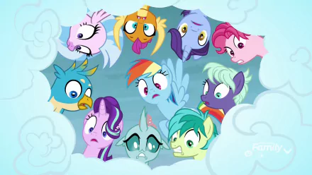 Night View (My Little Pony) Bifröst (My Little Pony) Rainbow Dash November Rain (My Little Pony) Smolder (My Little Pony) Silverstream (My Little Pony: Friendship is Magic) Gallus (My Little Pony) Sandbar (My Little Pony) Ocellus (My Little Pony) Starlight Glimmer TV Show My Little Pony: Friendship Is Magic HD Desktop Wallpaper | Background Image