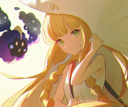 Cosmog (Pokémon) Lillie (Pokemon) Anime Pokemon HD Desktop Wallpaper | Background Image