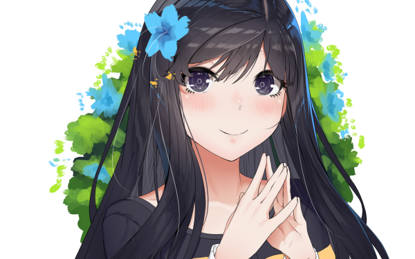 Anime Girl Black Hair HD Wallpaper | Background Image