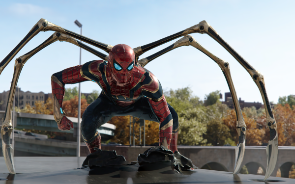 Movie Spider-Man: No Way Home Spider-Man Iron Spider Peter Parker HD Wallpaper | Background Image