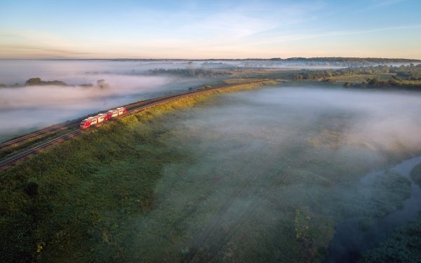 Vehicles Train Fog Russia HD Wallpaper | Background Image